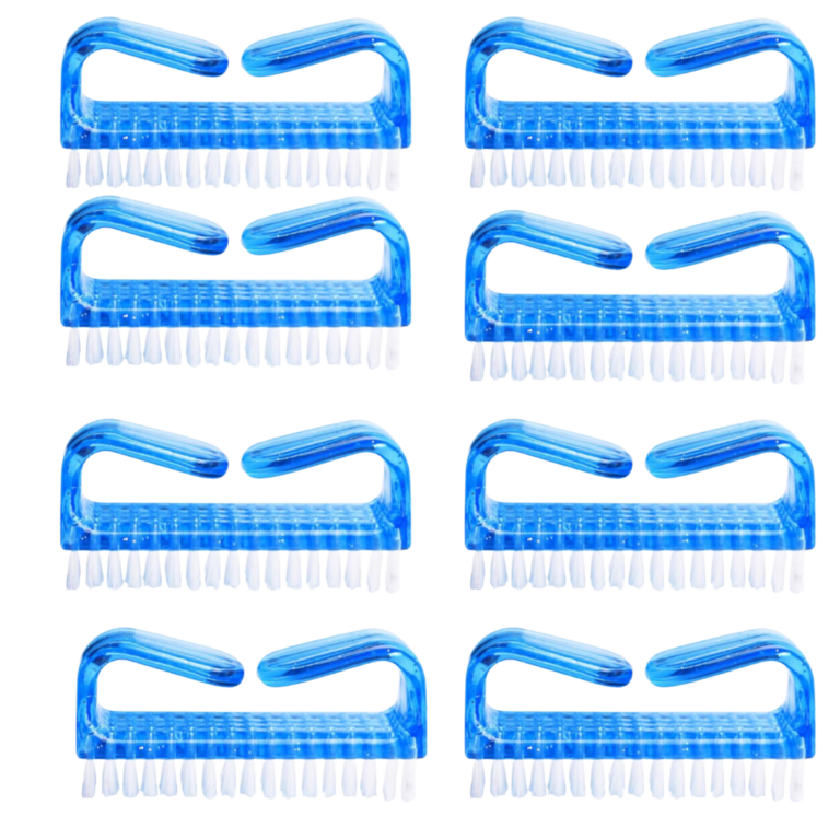 Fair Lady Handle Grip Nail Brush | Fingernail Scrubbing, Pack of 8 - Image 1