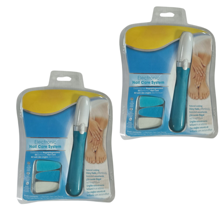Electric Nail Care System | Electric Nail File | Nail Polisher | Manicure & Pedicure, Pack of 2 - Image 1