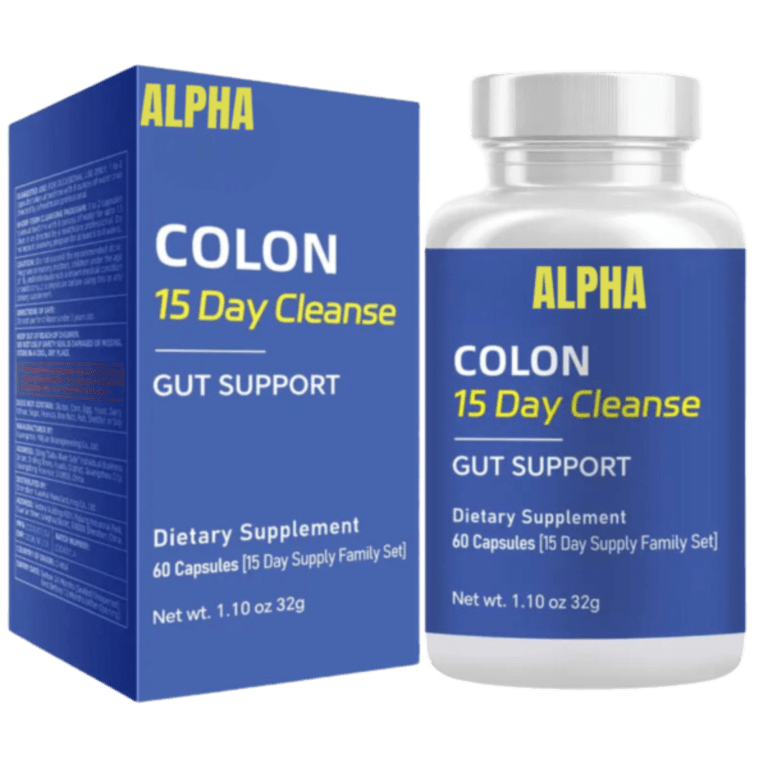 Colon 15 Day Cleanse Capsules – Gut Support Supplement with Cascara Sagrada, Psyllium Husk, and Flaxseed – 60 Capsules for Detox and Digestive Health - Image 1