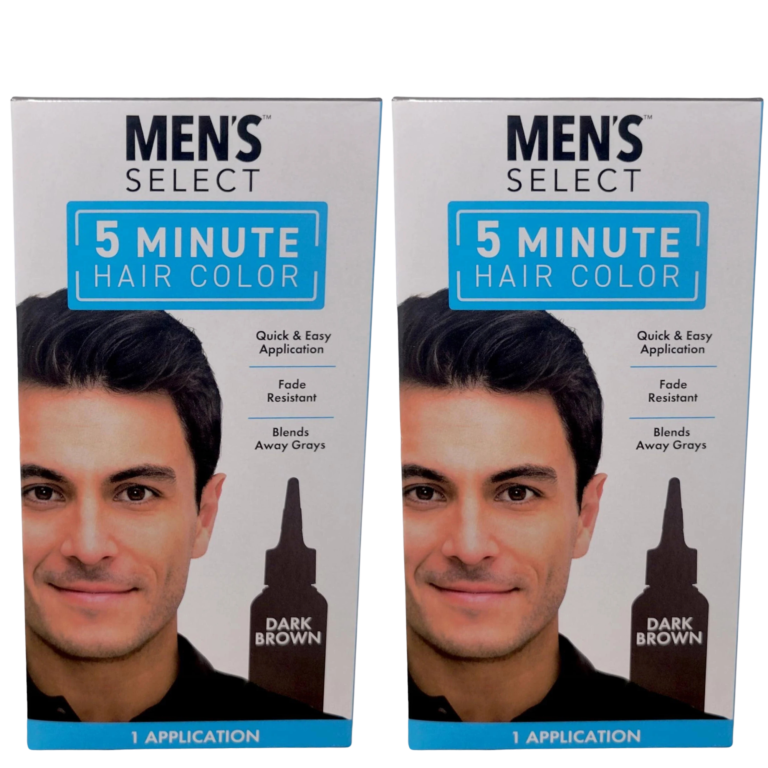 MENS SELECT 5 MINUTE HAIR COLOR| DARK BROWN | 2 Pcs per Pack - Image 1