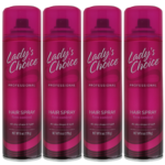 Lady's Choice Professional Hair Spray, Max Control, All-Day Shape & Extra Hold, Pack of 4