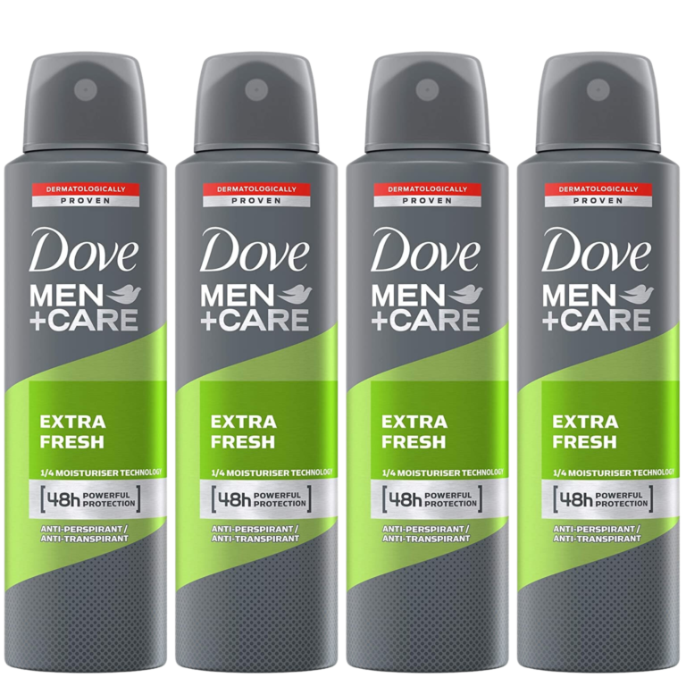 Dove Men Extra Fresh 48h Spray, International Version | Antiperspirant Deodorant, 150 ml Each, Pack of 4 - Image 1