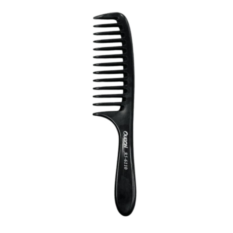 Oubon Wide Tooth Comb | for Curly, Wavy, Thick and Long Hair | Compact Size, Women & Men | Detangling, Hair Styling, Shower | Black 12pcs - Image 1