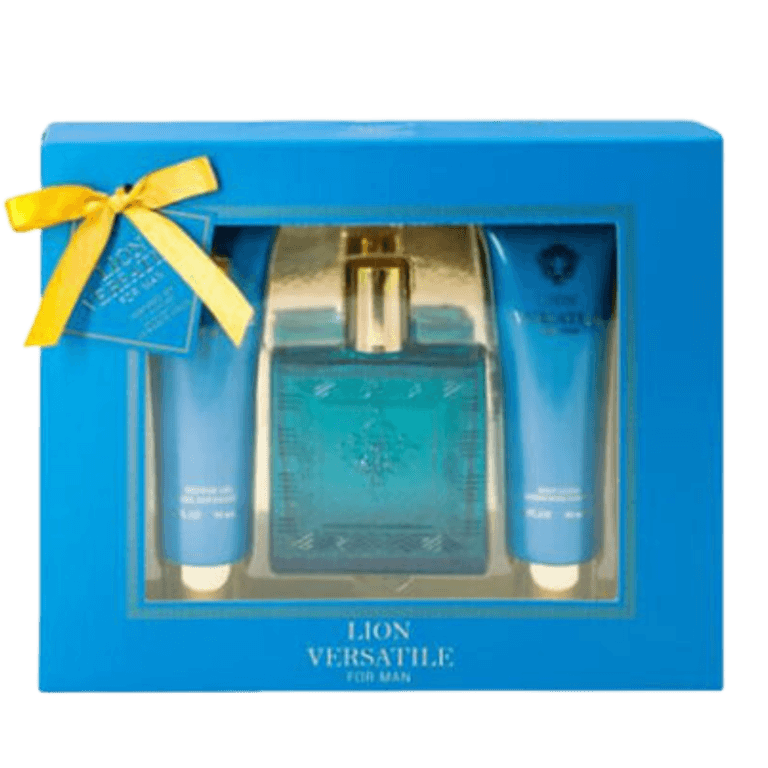 Lion Versatile For Men Cologne Gifts Sets for Men, Eau De Toilette (3.4 fl oz), Body Lotion (3.0 fl oz), Shower Gel (3.0 fl oz), Pack of 3 - Image 1