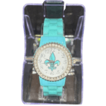 BBG Women's Watch fleur de lis , 1 Pc per Pack,turquoise