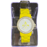 BBG Women's Watch fleur de lis |1 Pc per Pack, Yellow