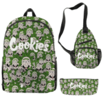 Patterned 'Cookies' 3-Piece Backpack, Sling Bag, and Pencil Case Set