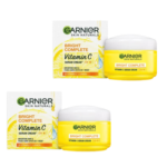 Garnier Skin Naturals Bright Complete Vitamin C Serum Cream with UV, 50ml - Brightens Skin & Fades Dark Spots, Pack of 2
