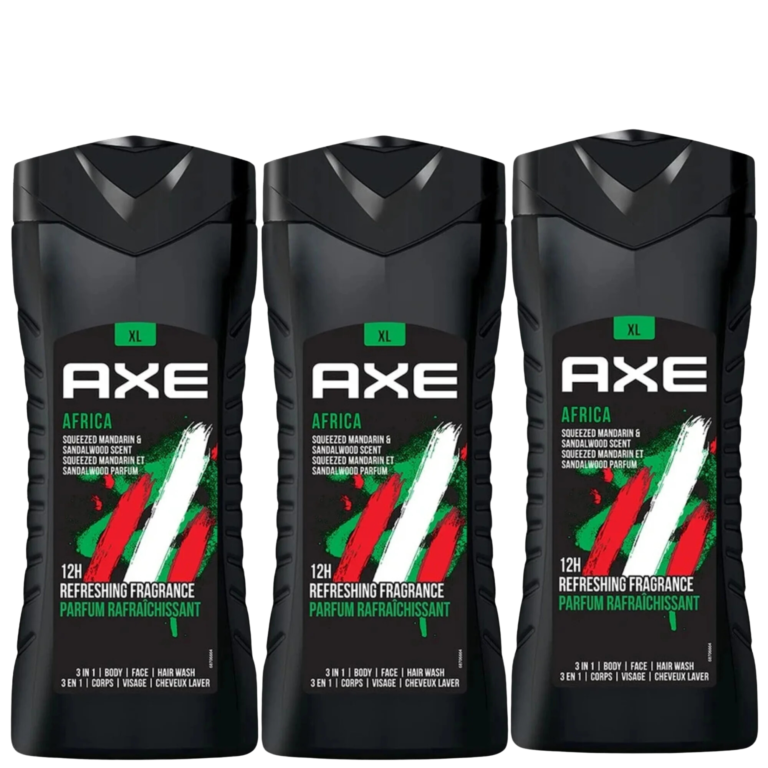 AXE Africa Body Wash, XL 400ml - Squeezed Mandarin & Sandalwood Scent, Pack of 3 - Image 1