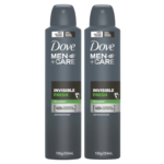 Dove Men+Care Invisible Fresh Antiperspirant Spray - 48H Protection (150g/254ml Each), Pack of 2
