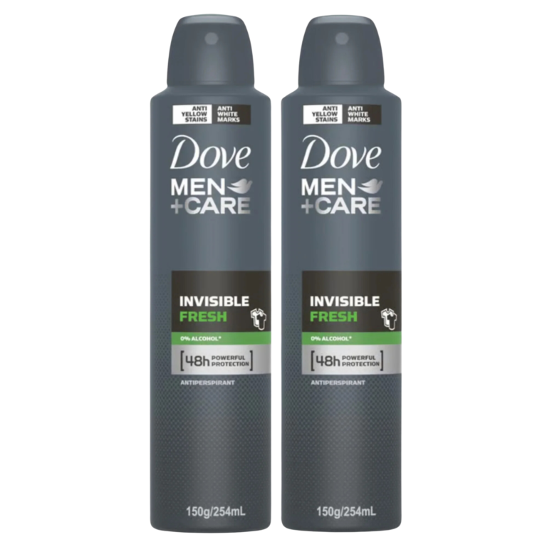 Dove Men+Care Invisible Fresh Antiperspirant Spray - 48H Protection (150g/254ml Each), Pack of 2 - Image 1
