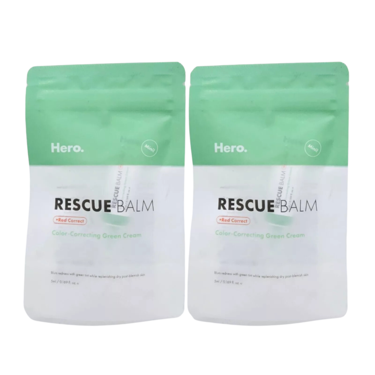 Hero Cosmetics, Rescue Balm + Red Correct, Mini, 0.169 fl oz (5 ml Each), Pack of 2 - Image 1