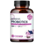 Peach Perfect Women's Probiotics – 100 Billion CFUs, 31 Strains, with D-Mannose, Cranberry, Prebiotics & Digestive Enzymes – Supports Digestive, Urinary, and Immune Health – 60 Veggie Capsules
