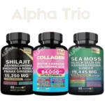 Alpha Trio - Premium Supplement Set: Shilajit Blend, Collagen Complex, and Sea Moss Formula