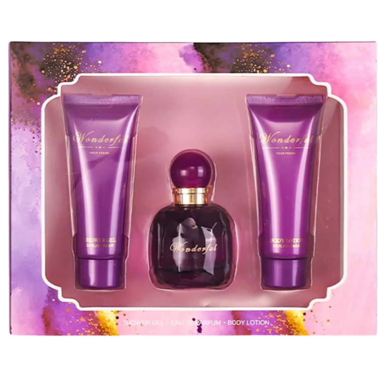 Wonderful Pour Femme Gift Set – Eau de Parfum, Shower Gel, and Body Lotion - Image 1