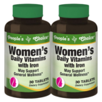 People’s Choice: Women’s Daily with Iron – Support General Wellness (2 Bottles, 30 Tablets Each) Packaging May Vary