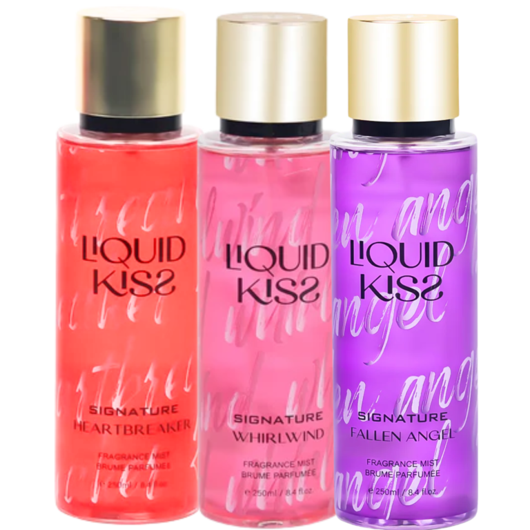 Liquid Kiss Signature Fragrance Mist Set – Heartbreaker, Whirlwind & Fallen Angel (8.4 fl oz / 250ml) – Pack of 3 - Image 1