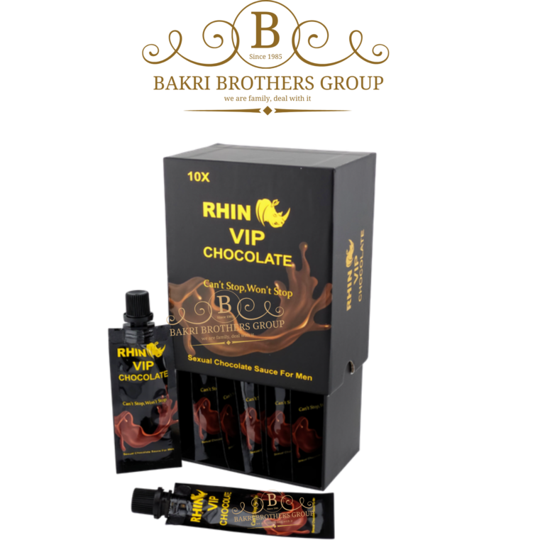 Rhino VIP Chocolate Sexual Sauce for Men – 10X Pack (10 Sachets, 15g Each) – Boosts Performance & Pleasure - Image 1