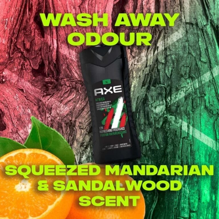 AXE Africa Body Wash, XL 400ml - Squeezed Mandarin & Sandalwood Scent, Pack of 3 - Image 5