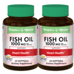 People’s Choice: Fish Oil 1000 mg – Heart Health Support (2 Bottles, 24 Softgels Each)