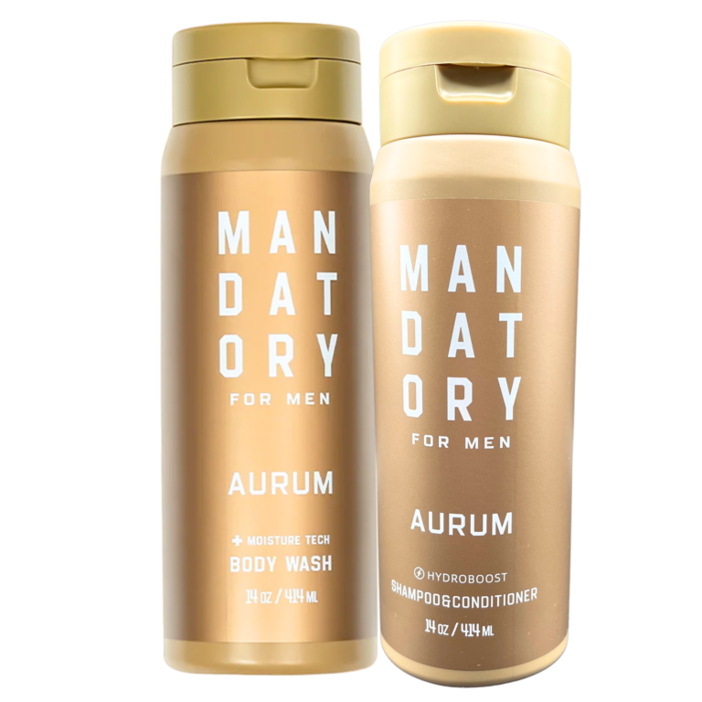 Mandatory Aurum Men's Body Wash & Shampoo Set – 14 oz Each – Nourishing & Refreshing - Image 1