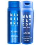 Mandatory Azure Men's Body Wash & Shampoo Set – 14 oz Each – Invigorating & Hydrating