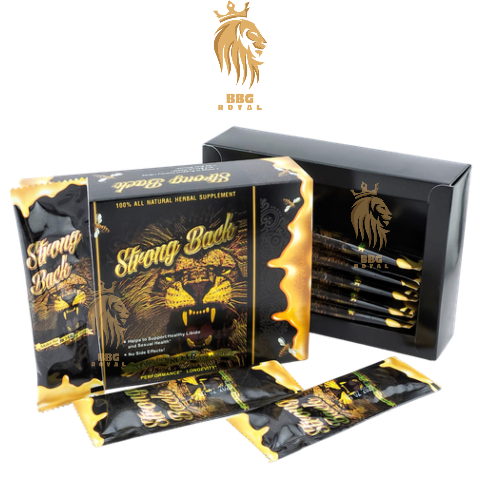 248 Strong Back Male Enhancement Supplement | 12 Sachets (15g Each) | Regular Box - Image 1
