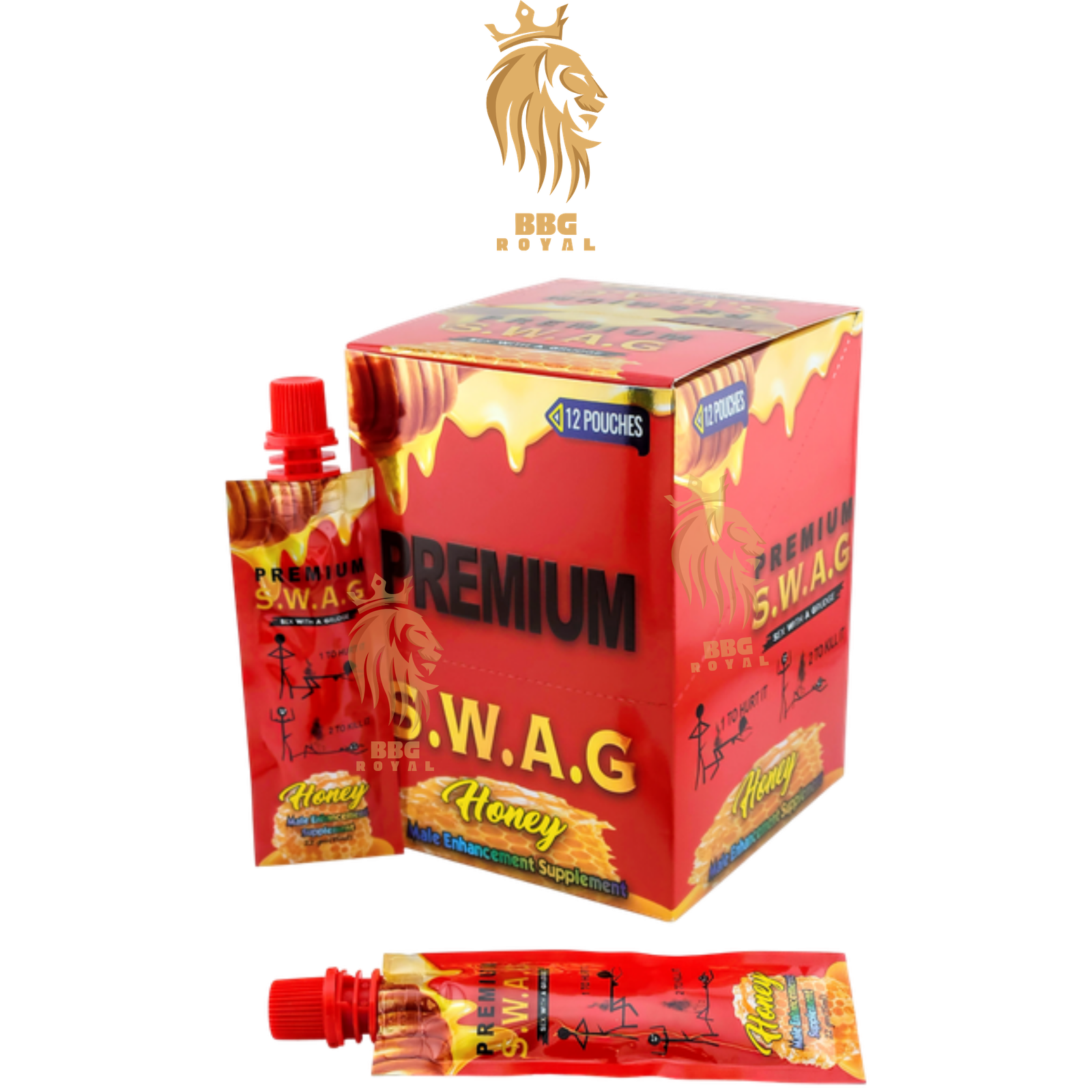 288 Premium SWAG Honey Male Enhancement Supplement (12 Pouches – 22 G) | Display Box - Image 1