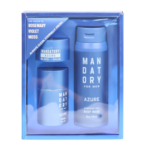 Mandatory Azure 3-Piece Gift Set for Men – Cologne, Body Wash & Beard Balm