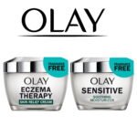 Olay Sensitive Soothing Moisturizer & Eczema Therapy Skin Relief Cream Duo - Colloidal Oatmeal, Fragrance-Free, Dermatologist Approved - Image 2