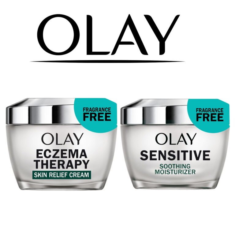Olay Sensitive Soothing Moisturizer & Eczema Therapy Skin Relief Cream Duo - Colloidal Oatmeal, Fragrance-Free, Dermatologist Approved - Image 2