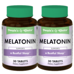 People’s Choice: Melatonin – A Restful Sleep (2 Bottles, 30 Tablets Each)