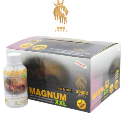 Magnum XXL 5000K male female enhancement drink libido stamina energy performance booster 12 bottles 2oz each