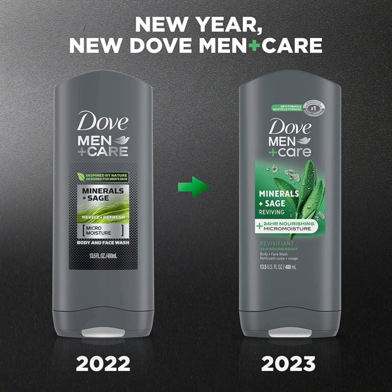 DOVE MEN + CARE Reviving Minerals & Sage & Clean Comfort Body and Face Wash, 13.50 Oz Each (Pack Of 2). - Image 4