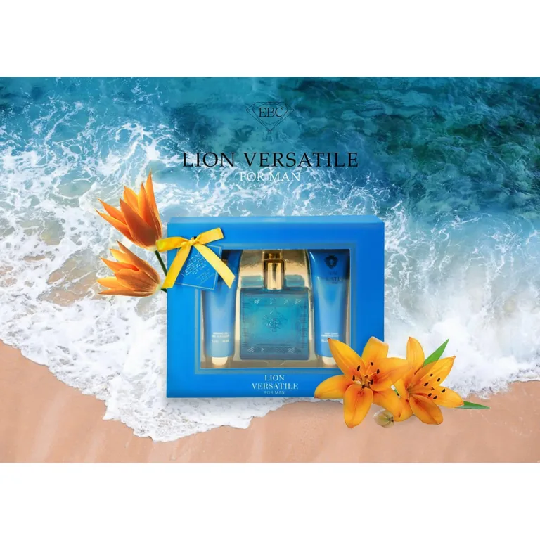 EBC Perfume Lion Versatile Perfume Set, Perfume, Shower Gel & Body Lotion, For Men - Image 2