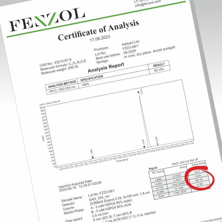 Fenbendazole 222mg, Powder 250g Spoon Inside, Purity >99% - Image 2