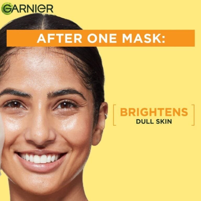 Garnier Skin Naturals Bright Complete Vitamin C Serum Mask, 15 min - Brightens Dull Skin, Pack of 4 - Image 4