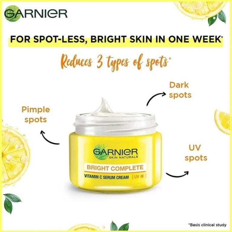 Garnier Skin Naturals Bright Complete Vitamin C Serum Cream with UV, 50ml - Brightens Skin & Fades Dark Spots, Pack of 2 - Image 6