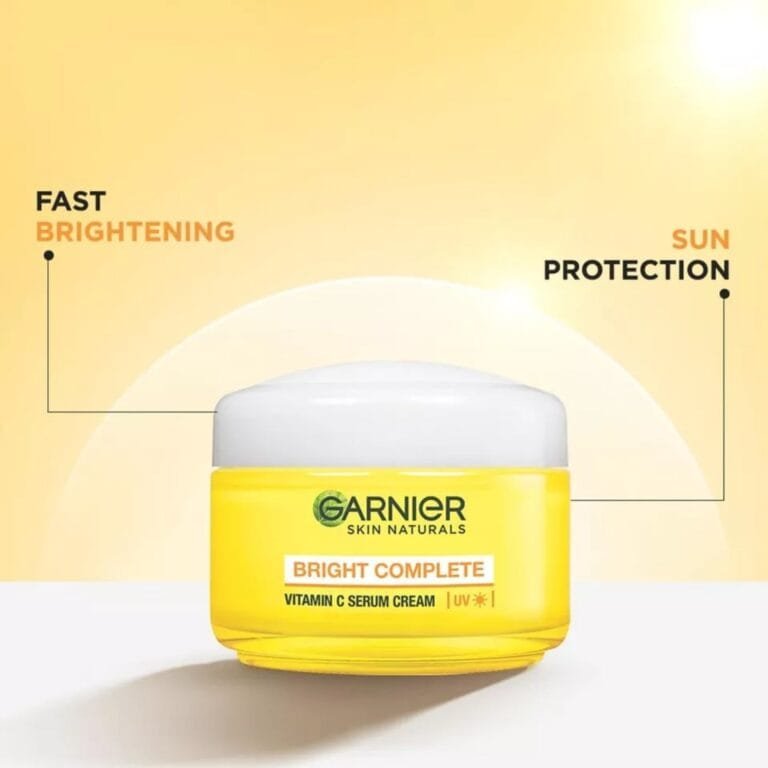 Garnier Skin Naturals Bright Complete Vitamin C Serum Cream with UV, 50ml - Brightens Skin & Fades Dark Spots, Pack of 2 - Image 4
