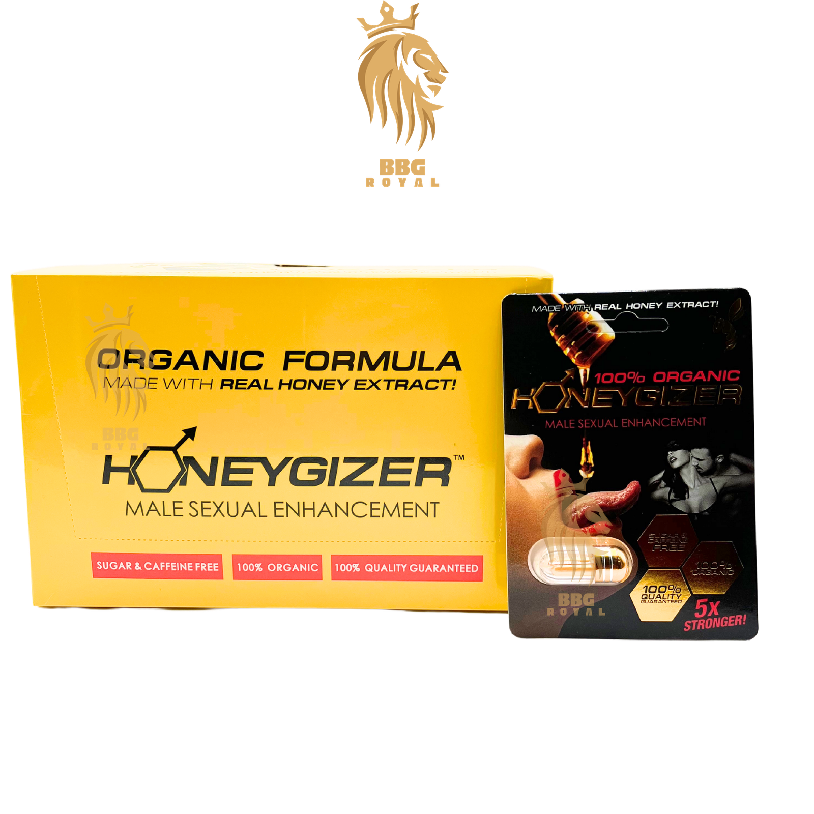 Honeygizer organic male enhancement supplement with real honey extract powerful formula for stamina performance support