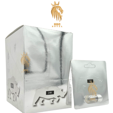 Rhino 24K male enhancement supplement capsules for premium time size stamina performance boost