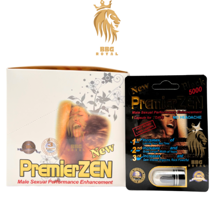 PremierZEN Black 5000 male enhancement capsules extreme formula 24 pills for time size stamina performance support