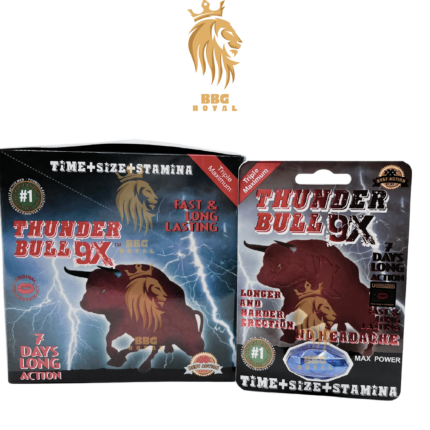 Thunder Bull 9X male enhancement capsules triple maximum formula for time size stamina endurance performance support