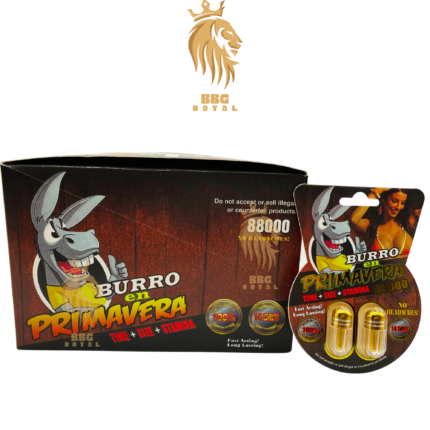 Burro en Primavera 88000 male enhancement capsules twin pack formula for extreme time size stamina performance support