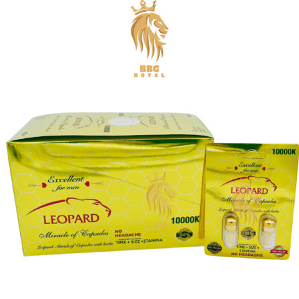 Leopard 10000K male enhancement capsules twin pack formula for time size stamina performance support no headache formula
