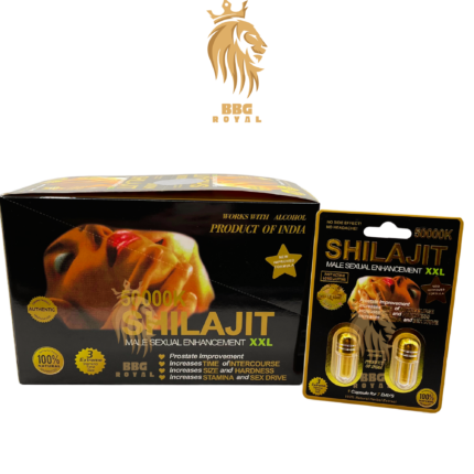 Shilajit XXL 50000K male enhancement capsules twin pack formula for stamina size performance endurance support 7 day formula