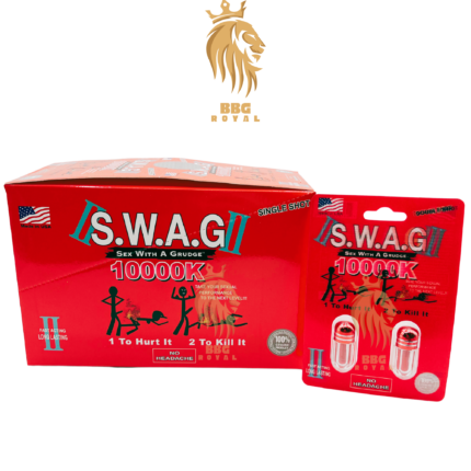 SWAG II 10000K male enhancement capsules double shot formula fast acting long lasting performance support