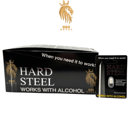 Hard Steel Male Enhancement Supplement – Fast-Acting & Alcohol-Compatible Formula – Lasts Up to 2 Days