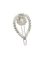 OVAL Crystal Hair Clip Silver - Image 2
