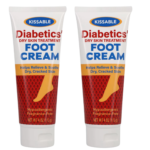 Kissable Diabetics Foot Cream, 4 oz Each, Pack of 2